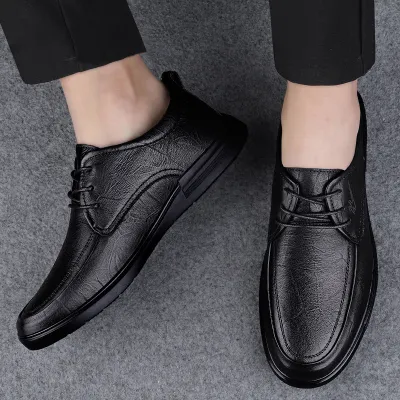  BREATHABLE BRITISH SOFT SOLE COMFORTABLE LEATHER SHOES GB-2801